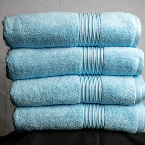 Henna’s Collection Premium Bath Towels 4 Pack, Zero Twist 100% Cotton